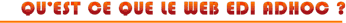 QU'EST CE QUE LE WEB EDI ADHOC ?